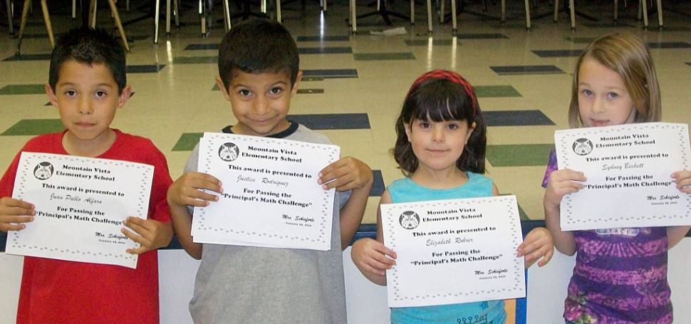 1st Grade – Juan Pablo, Justice, Elizabeth, and Sydney (not pictured, Angelina) were the 1st grade recipients.