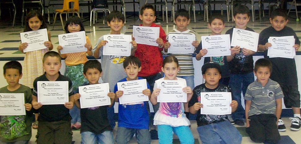 2nd Grade - Fifteen out of 31 second grade students passed the challenge.