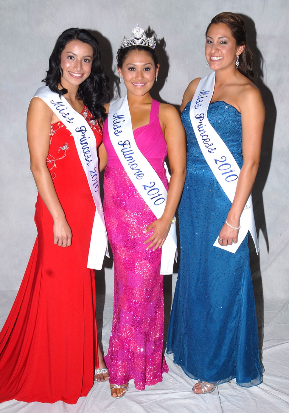 (l-r) Miss Fillmore’s court, First Princess Melissa Garibay, Miss Fillmore Ariana Cruz, and Second Princess Torey Perez.