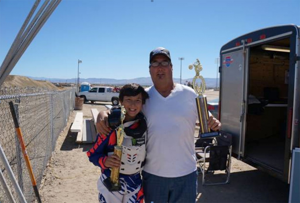 Blake Boren and his dad take av motoplex by surprise on sunday at the motocross races. Blake raced kids support
and ran 3rd the first moto and 2nd in the second moto for 2nd overall. His dad raced 45yrs up. The first moto got 1st and 2nd moto got 2nd for 1st overall.