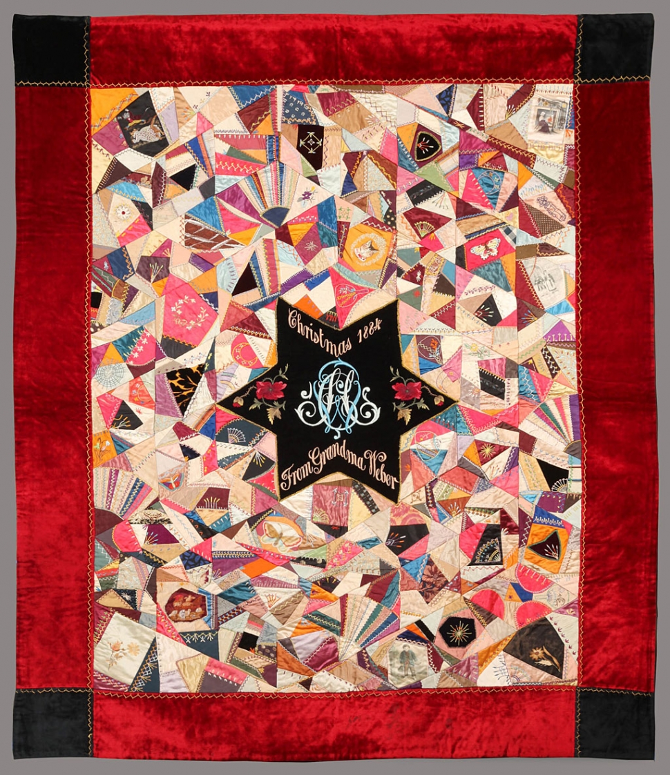 1884 Crazy Quilt – Private Collection - Photograph by Roger Conrad