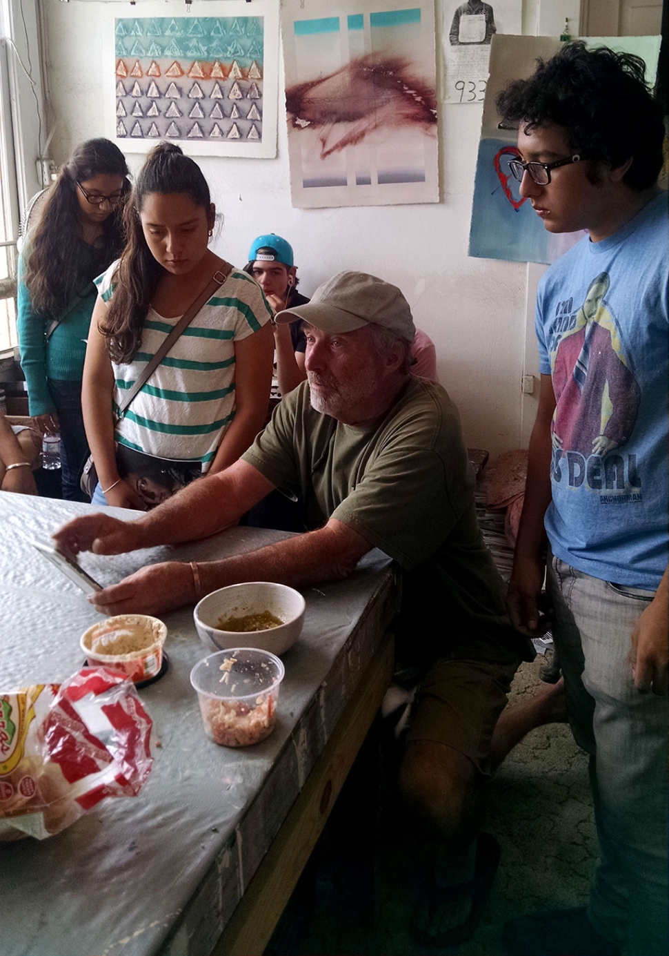 One Step had a lot of fun this summer. (above) One Step youth visit Bob Carson’s studio in Santa Paula.