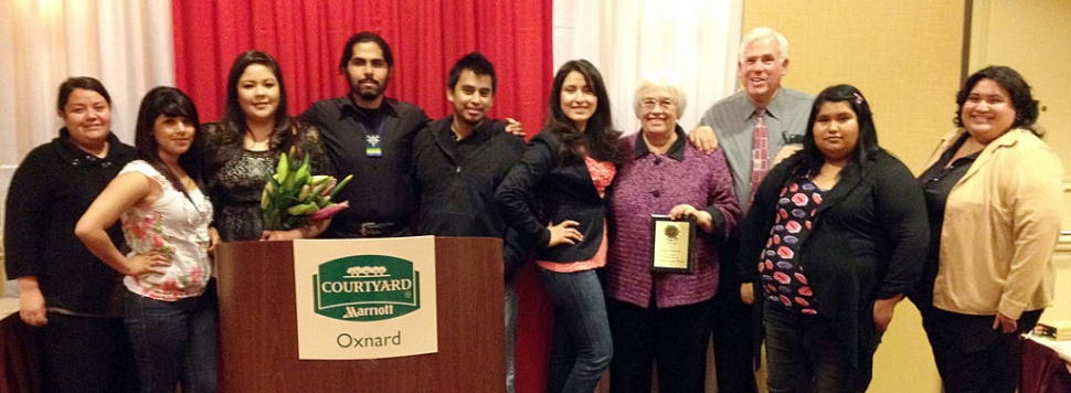 (l-r) Cindy Escoto, Melissa Hermosillo, Celene Cruz, Luis Munoz, Daniel Gonzalez, Alondra Gaytan, Lynn Edmonds, Bill Edmonds, Jessica Ramos and Kathy Vargas.