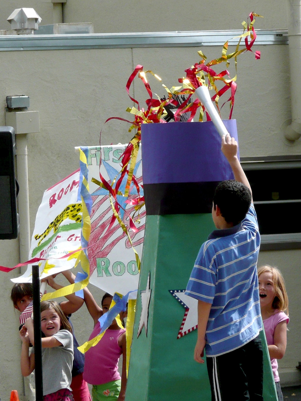 Lighting of the Olympic flame.