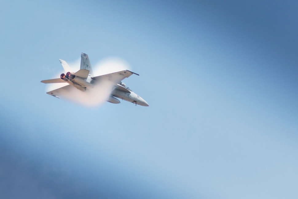 Photo of the Week "F-18 with vapor cone at 2018 Wings Over Camarillo air show" by Bob Crum. Photo data: Canon 7DMKII camera, ISO 125, Tamron 18-400mm lens at 400mm, aperture f/6.3, shutter speed 1/1250th of a second.