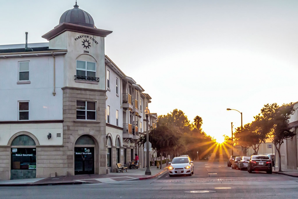 Photo of the Week: "Sunset on West Main Street by Bob Crum. Photo data: Canon 7DMKII camera, Tamron 16-300mm lens @24mm. Exposure; ISO 2000, aperture f/22, shutter speed 1/60 of a second.