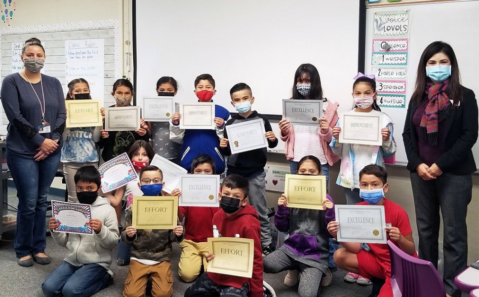 Pictured are students and staff celebrating and recognizing their 3rd through 5th grade students from Piru Elementary for their first trimester success! The students received awards for effort, excellence, achievement, improvement and more. They should all be proud of their efforts and hard work. Keep it up Condors! Photos courtesy Piru Elementary School Blog.