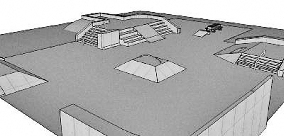 Shown is an example of a small skate park design. No actual design concept has been made available.
