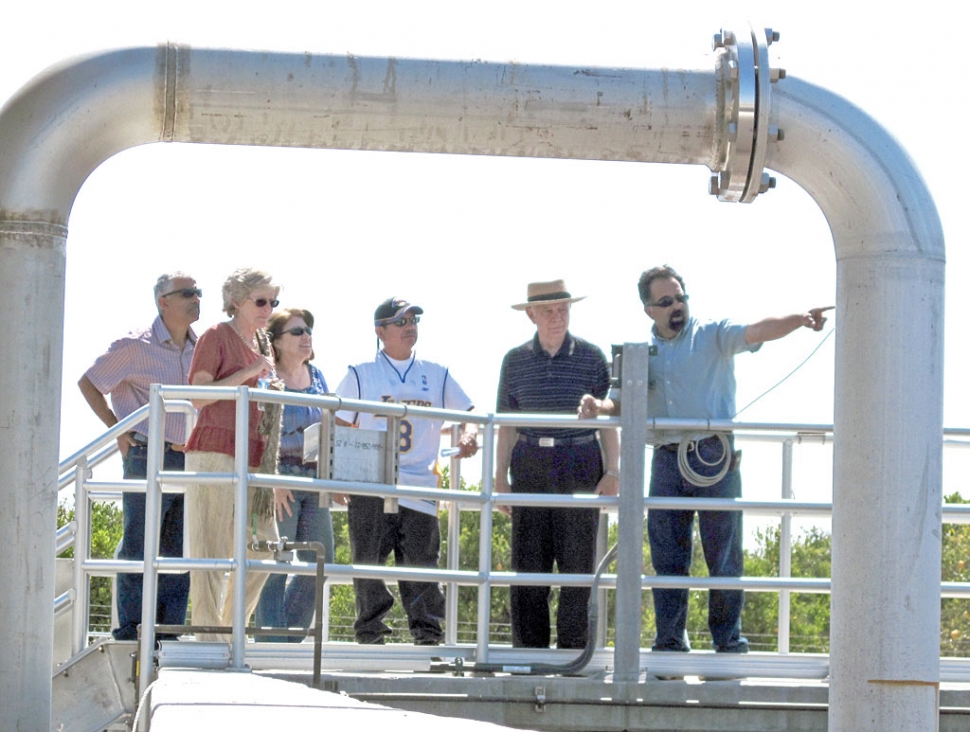 Piru Sewer Plant Ribbon Cutting
Fillmore Sheriffs Chief Tim Hagel and 3rd District County Supervisor Kathy Long joined in a guided tour and ribbon cutting to announce the opening of the Piru Wastewater Treatment Plant Saturday. Approximately 20 people attended the event.