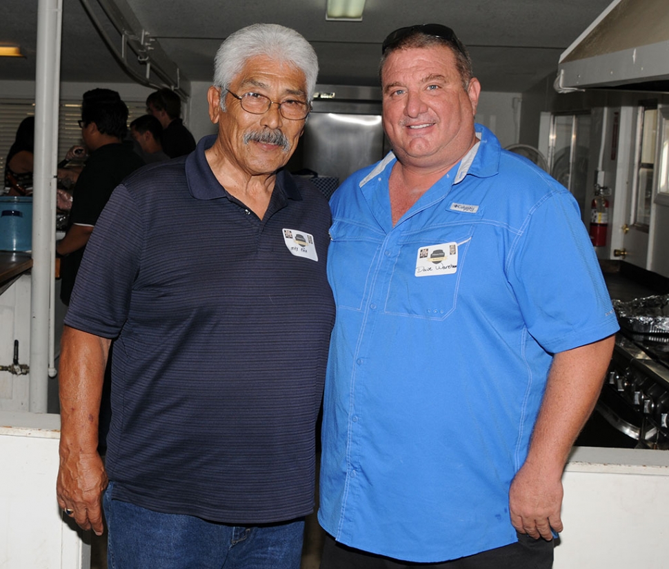 Fillmore’s Max Pina and Police Chief Dave Wareham, who offered an appreciation speech, attended the police reunion. Information courtesy Paul Glanville.