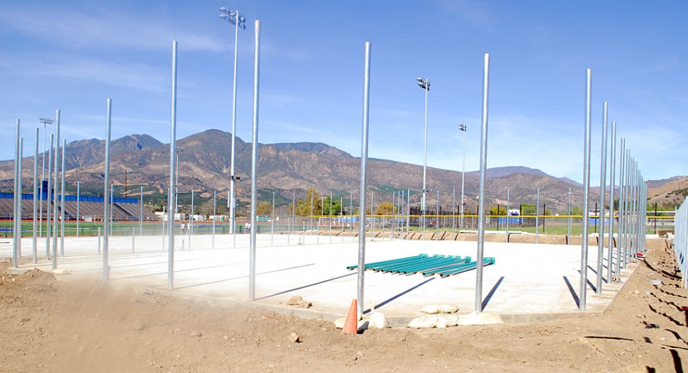 Adjacent to the pool is our new tennis courts, also nearing completion.