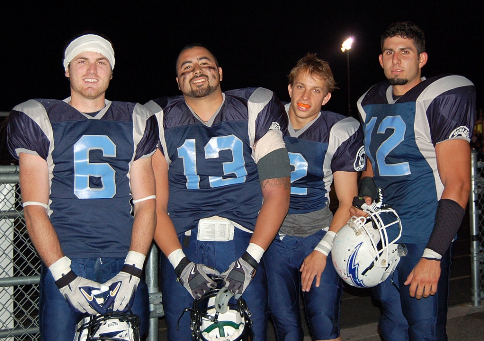 Pictured (l-r) are VC Badgers Christopher McKinnon (class of '06), Jessey Hurtado(class of '04), Tim Godfrey( class of '06) and Adrian Jimenez (class of '04).