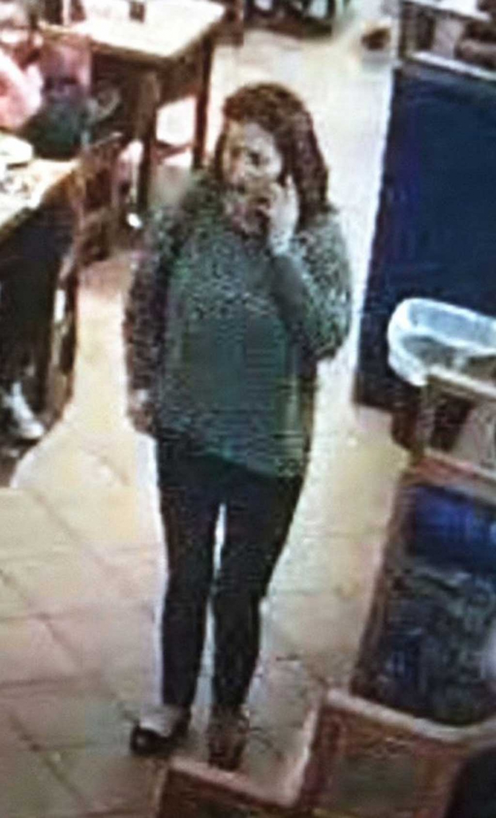 Suspect 2 - Hispanic Female, shoulder length brown hair, 5’2” - 5’5”, 130 – 150 lbs 40's