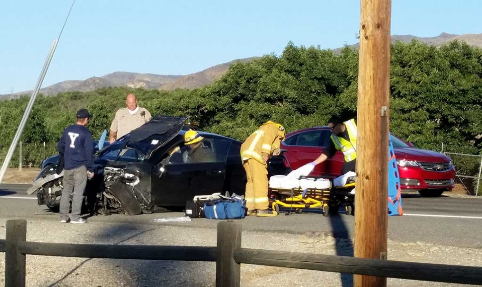 Tuesday October 8th, an accident occurred near Pyle Rd. and the 126, no further details given
at this time. Photo Credit Francisco Montelongo.