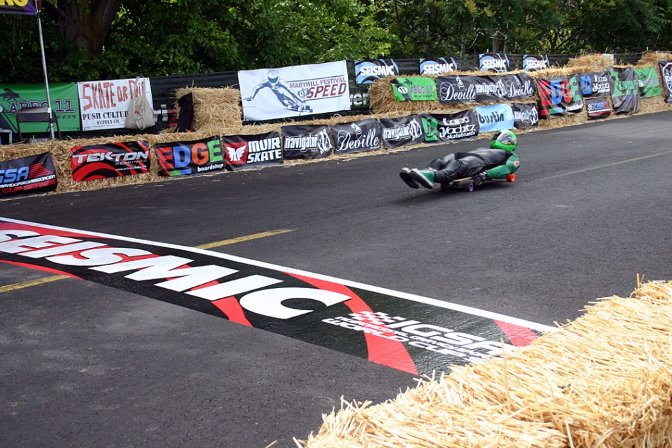 Kyle Castenada qualifying on his Classic Luge.