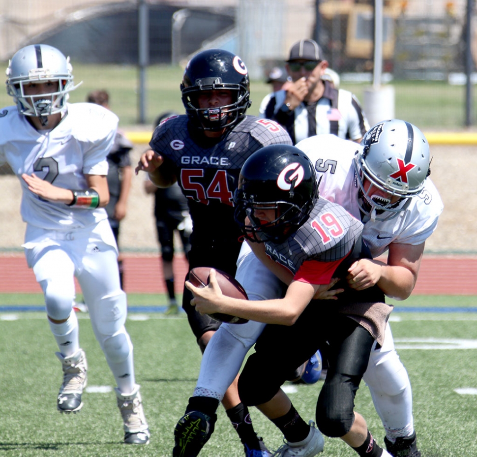 On Saturday, August 31st Fillmore Raiders Youth Football kicked off the 2019 football season, scores from this past Saturday’s games are as follows: Raiders Mighty Mites Black vs. Grace Brethren Grey at home final score 22 – 0 (Grace Brethren). Raiders Mighty Mites Silver vs. Grace Brethren Black at home final score 22 – 12 (Grace Brethren). Raiders Bantams Silver vs. Newbury Park at Newbury Park final score 20 – 0 (Raiders). Raiders Freshman vs. Grace Brethren at home final score 27 – 0 (Grace Brethren). Raiders Freshman Silver vs. Valley Thunder Storm at home final score 14 – 6 (Valley Thunder). Raiders Sophomores vs. Ventura at Ventura final score 14 – 0 (Raiders). Raider’s Juniors vs. SC Grizzles Gold at Golden Valley final score 14 0 36 (SC Grizzles). Seniors vs. Grace Brethren Red at Fillmore high school final score 28 – 8 (Raiders). Upcoming games for the Raiders will be Saturday, September 7th as follows: Mighty Mites Black 8 a.m. at Fillmore high school vs. Grace Brethren Red. Mighty Mites Silver 10 a.m. at Fillmore high school vs. 101 Rams. Bantams Black 10 a.m. at Ventura high school vs. Ventura. Bantams Silver 12 p.m. at Saugus high school vs. Saugus Am. Freshman 12 p.m. at Fillmore high school vs. 101 Rams. Freshman Silver 12 p.m. at Dos Pueblos high school vs. Santa Barbara. Sophomores 2 p.m. at Fillmore high vs. Saugus American. Juniors 4 p.m. at Fillmore high school vs. Crossroads. Seniors 6 p.m. at Fillmore high school vs. Crossroads. 
