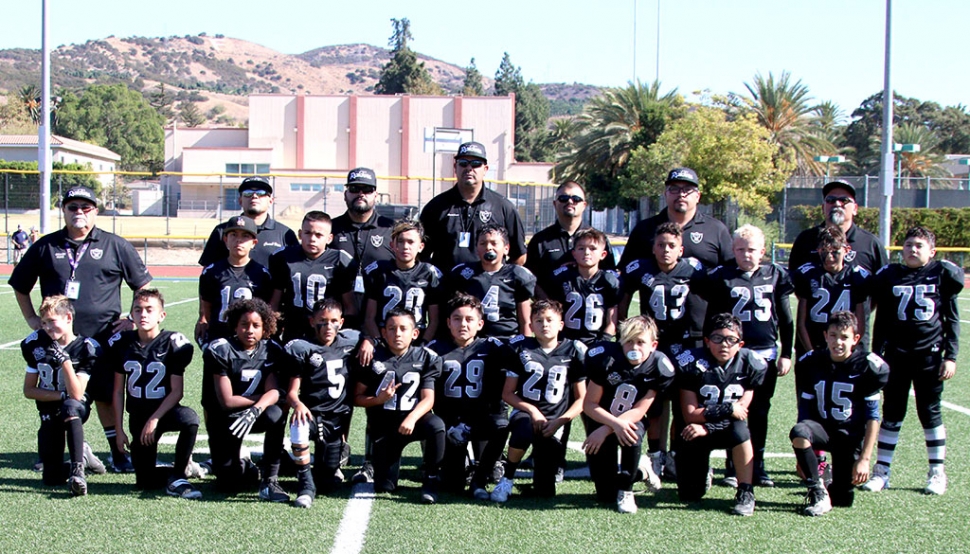 Fillmore Raiders Bantam Black team which will play in the Super Bowl, Saturday, November 16th at Newbury Park High School. Photo courtesy Crystal Gurrola.