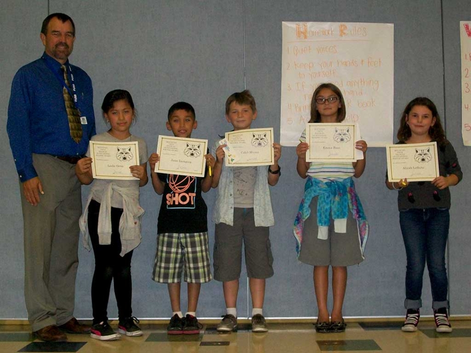 4th Grade: Leslie Ortiz, Juan Zaragoza, Caleb Munoz, Emma Boon, Aliyah Lefferts and Nuviah Vega (not pictured).