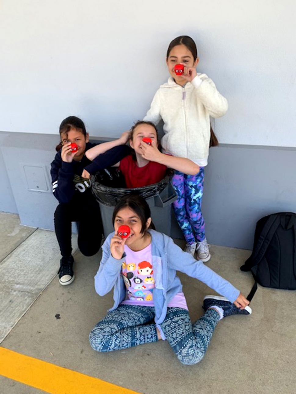 Mr. Craig’s students at San Cayetano celebrated Red Nose Day. This day is one of many service projects at San Cayetano School whereby students learn about the plight of children who live in extreme poverty in the United States and around
the world. Photos Courtesy Jon Craig, 4th-5th Grade Teacher, San Cayetano Elementary School.