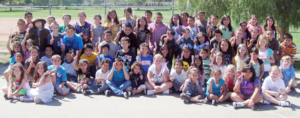 Second graders from Mountain Vista Elementary earned over $300 for the Relay for life with bookmarks they made to sell at the relay. The Bookmarks were sold for 25-cents and a free book with given with each bookmark purchased. Congratulations to you all for a very good job! Pictured are some of the Mountain Vista second graders with their homemade bookmarks. Photos courtesy teacher Kelly Myers.