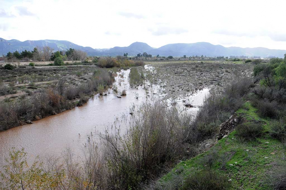 The Sespe River is flowing again thanks to the big rain storm that occurred this past Sunday night, Monday morning.