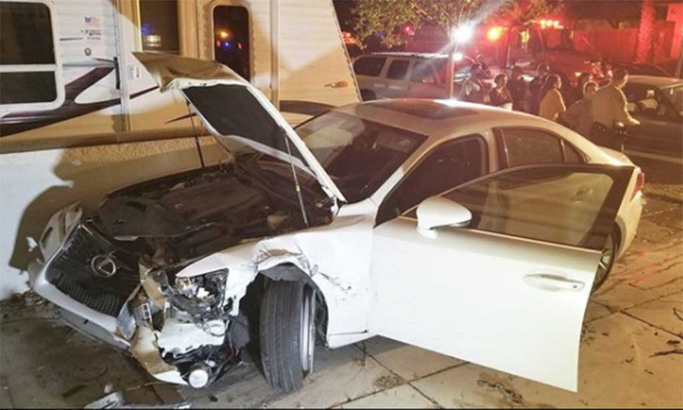 On Friday night, December 8th a Lexus driven by Mariela De Santiago, 31 of Fillmore, side-swiped three cars and struck a parked car before crashing into the corner of a resident garage in the 800 block of River Street. On scene the driver refused to seek medical treatment and was taken by Ventura County Sheriffs for further questioning. She was arrested for Hit and Run Resulting in Property Damage, DUI Alcohol/Drugs, DUI Alcohol W/BAC above .08.