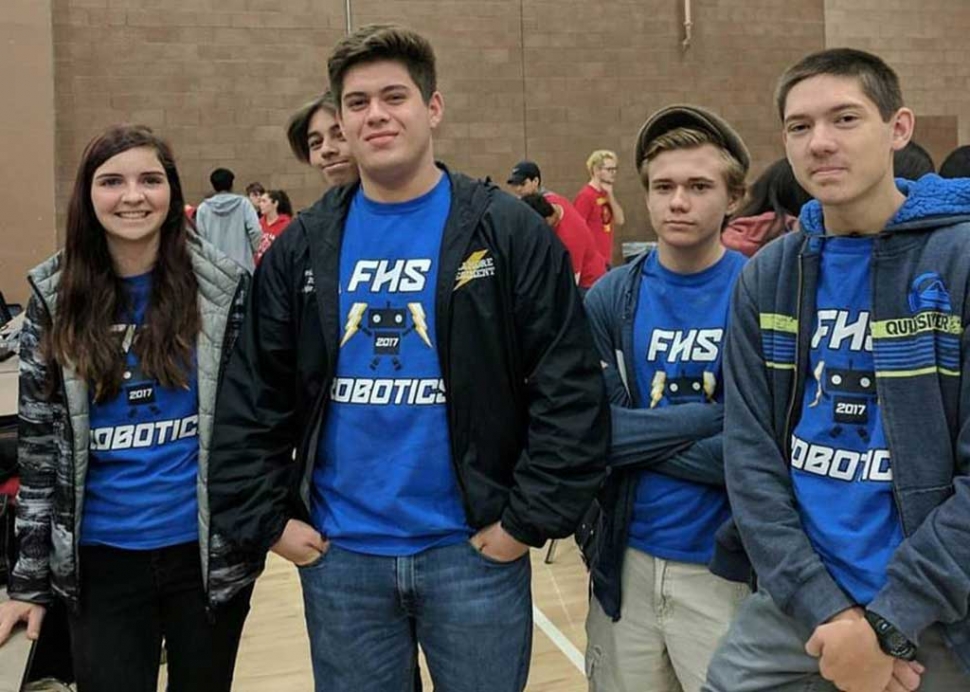 Pictured are some of the Fillmore High School Robotics’ Club attended the Bakersfield Vex League Competition #3 on November 11th. Also pictured is their prototype they entered in this year’s competition which is held from October 2017-January 2018.