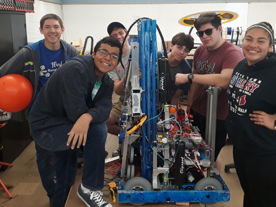 The Fillmore High School Flash Drives team will compete at the Ventura Regional Competition for FIRST Robotics held at Ventura College on March 27th – 30th. Photo courtesy Jeremiah MacMahon.