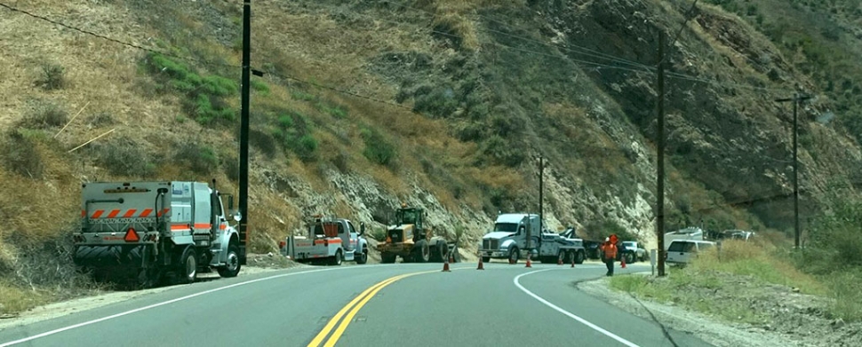 On Monday, July 6th at 7:28am, near the Grimes Canyon Rock Quarry, a semi-truck filled with sand rolled over blocking north and south-bound lanes. Crews responded quickly to the scene and cleared the south-bound lane to allow traffic through. Authorities are investigating the accident.
