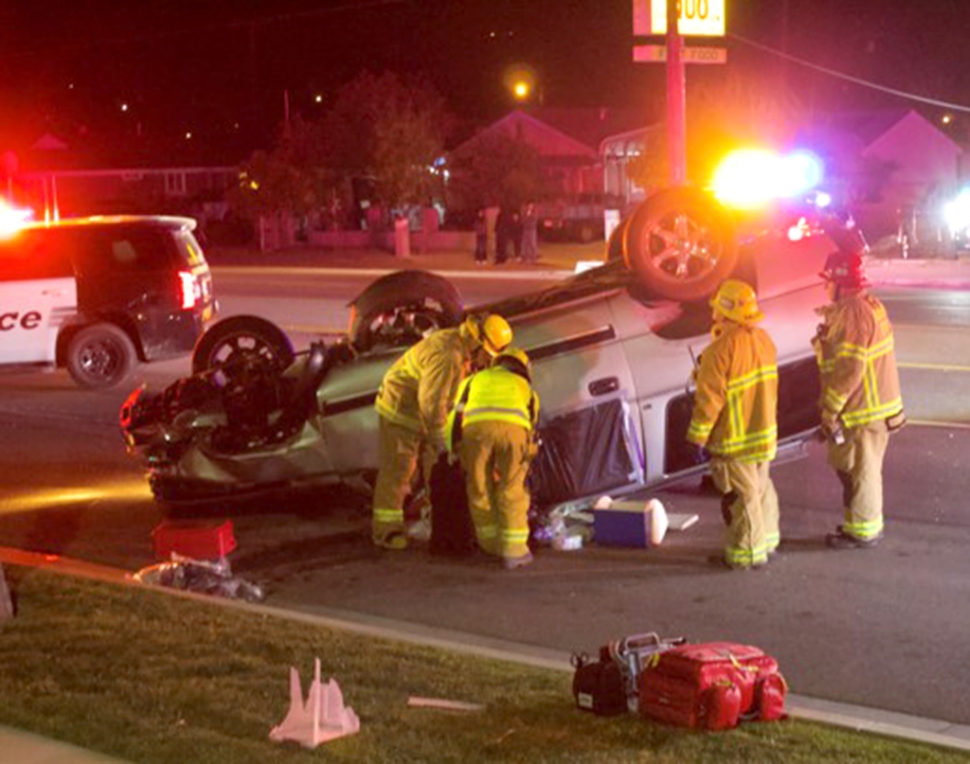 On January 26th, 2022, at 8:10pm, Ventura County Sheriff’s, Fillmore City Fire and AMR paramedics were dispatched to a traffic collision-vehicle on its roof in the 1100 block of Ventura Street, in front of Dollar General. According to the sheriff’s radio traffic a single vehicle was reported on its roof with one person still inside. Arriving fire crews found a Chevy Suburban in the eastbound lanes of Highway 126, with one female inside the vehicle. Fire crews were able to free the female, no hospital transportation was required. Eastbound Ventura Street lanes were closed; sheriff’s deputies used the center divider for eastbound traffic. Cause of the crash is under investigation. Photo credit Angel Esquivel-AE News.