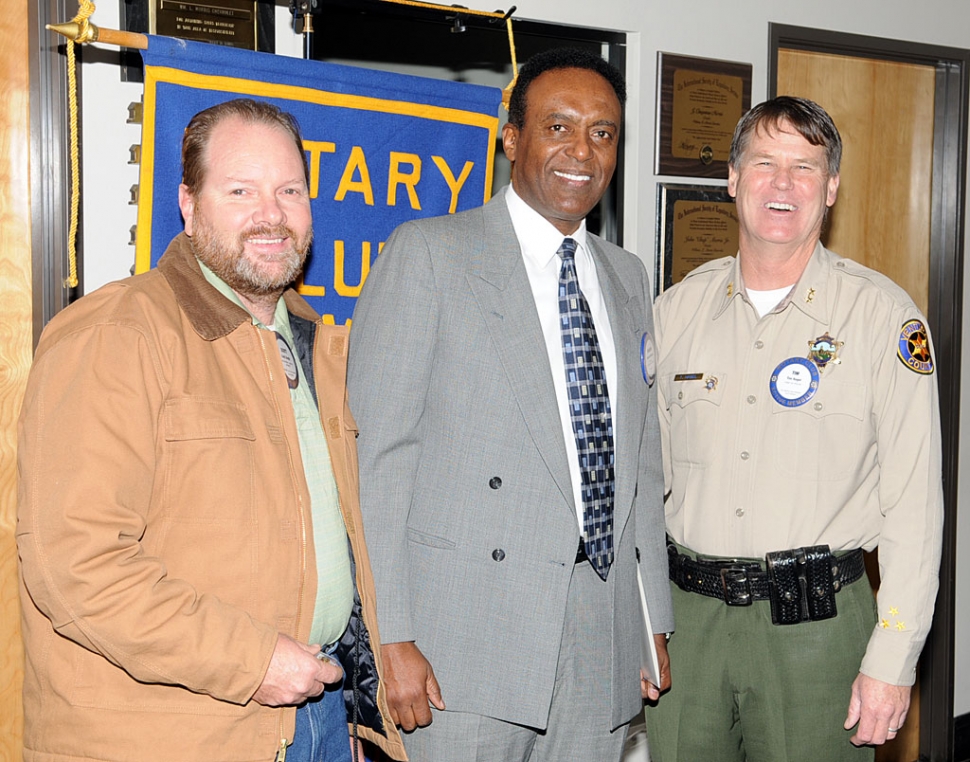 (l-r) Scott Beylik, FHS Prinicpal Rossom Mesfun, and Captain Tim Hagel. Mesfun is the newest member of FIllmore’s Rotary Club.