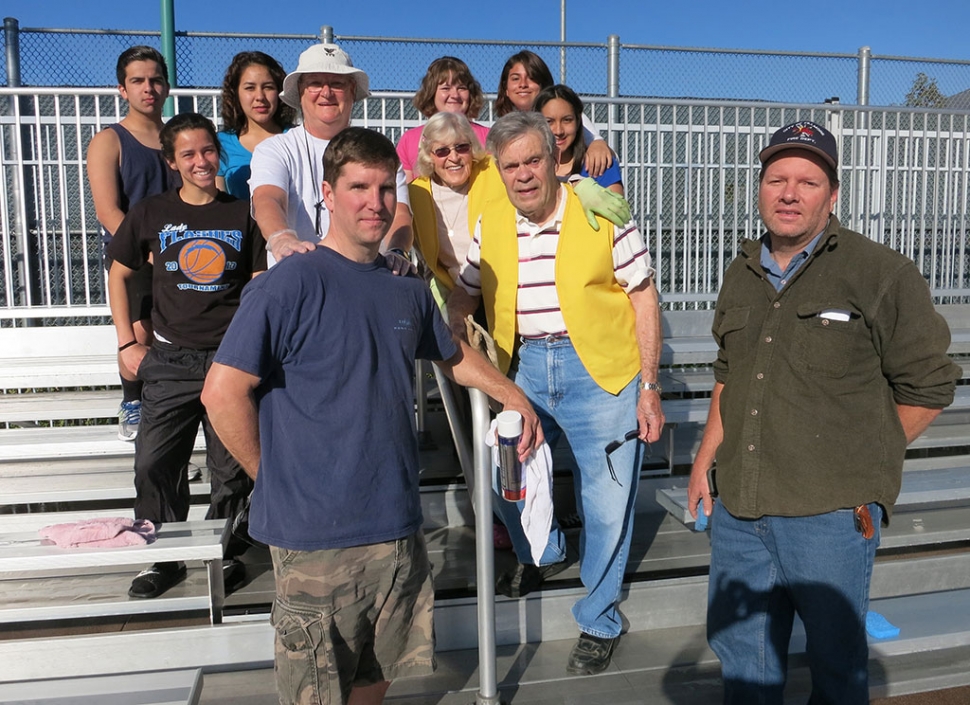 The Rotary Club of Fillmore held it's Rotarians At Work Day last Saturday, at the Community Pool. Rotarians and Fillmore High School students prepared the pool area for the new season. Pictured (back-left) left Andre Alvarez, Athalia Martinez, Samantha Manginelli, Mirella Lemus, (second row) Hannah Vasquez, Cindy Blatt, Ruthie Gunderson, Ivette Huerta, (front) Sean Morris, Don Gunderson, Scott Beylik