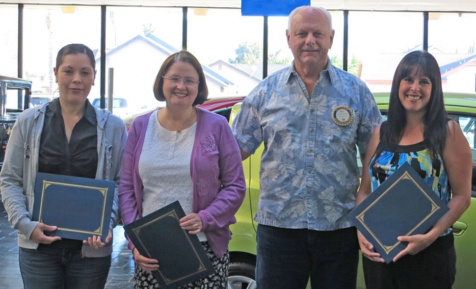 Dick Richardson, of Fillmore Rotary, presented Certificates of Appreciation to Isela Larin, Career Technician, Karen Ashim and Deana Wyand Counselors at Fillmore High School.