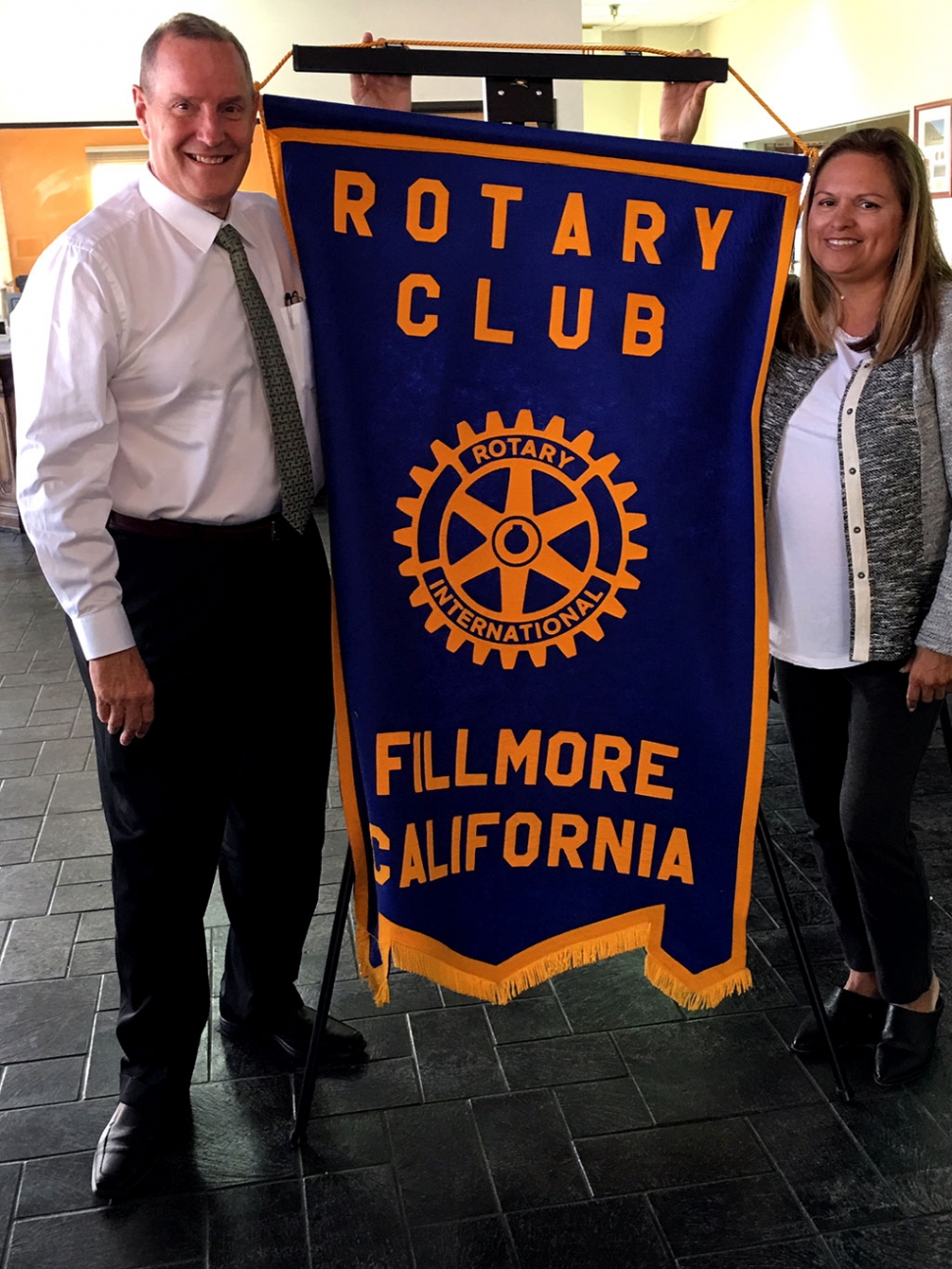 Pictured is Rotary President Ari Larson with Rotarian Kyle Wilson who presented to the Club. Kyle joined Rotary in 2005, has been President twice, International Chair many times, and is now Foundation Chair. He has received many awards for his Rotary service over the years. His program was on the Rotary Foundation. This Foundation is a fundraiser that disperses Rotary monies for projects around the world. Polio Eradication has been a major one starting in the 80’s. Teams of Rotarians have gone to countries around the world to administer the vaccine to children. Today there are only 2-3 countries with polio. Here in Fillmore our Josh the Otter water safety project received money from the Foundation. Our Club/members donate to the Permanent Fund and to PolioPlus, and a percentage of this money comes back to the Club every three years for our projects. This is one of the ways we can support our community, schools, and people of other countries. Photo Courtesy Martha Richardson.