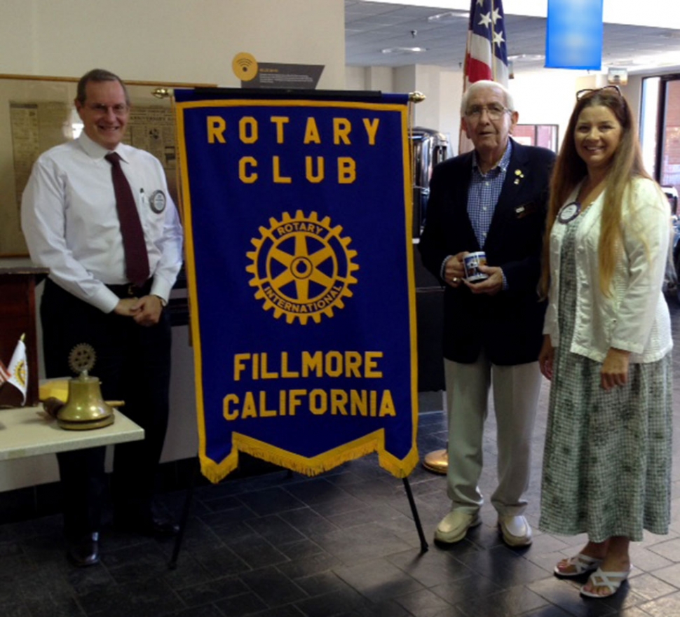 Kyle Wilson Club President, Jack Tingstrom guest speaker and Rotary Practical Relevant Leadership Skills Director with Julie Latshaw Program Chair.