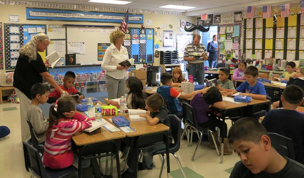 Cindy Blatt, Martha Richardson and Scott Beylik participated in the Rotary Dictionary Project.