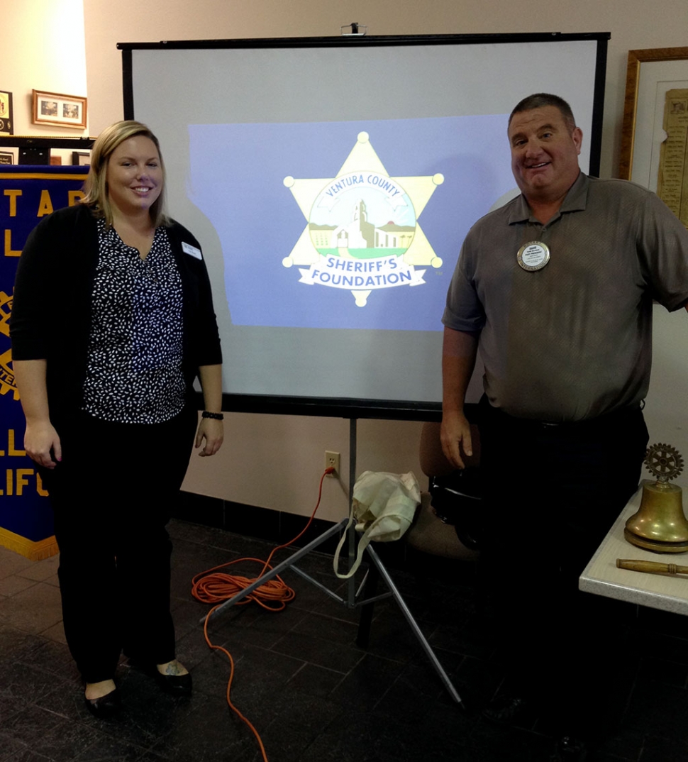 Sharon Pierik, President of the Sheriff Foundation and Fillmore Police Chief Dave Wareham.