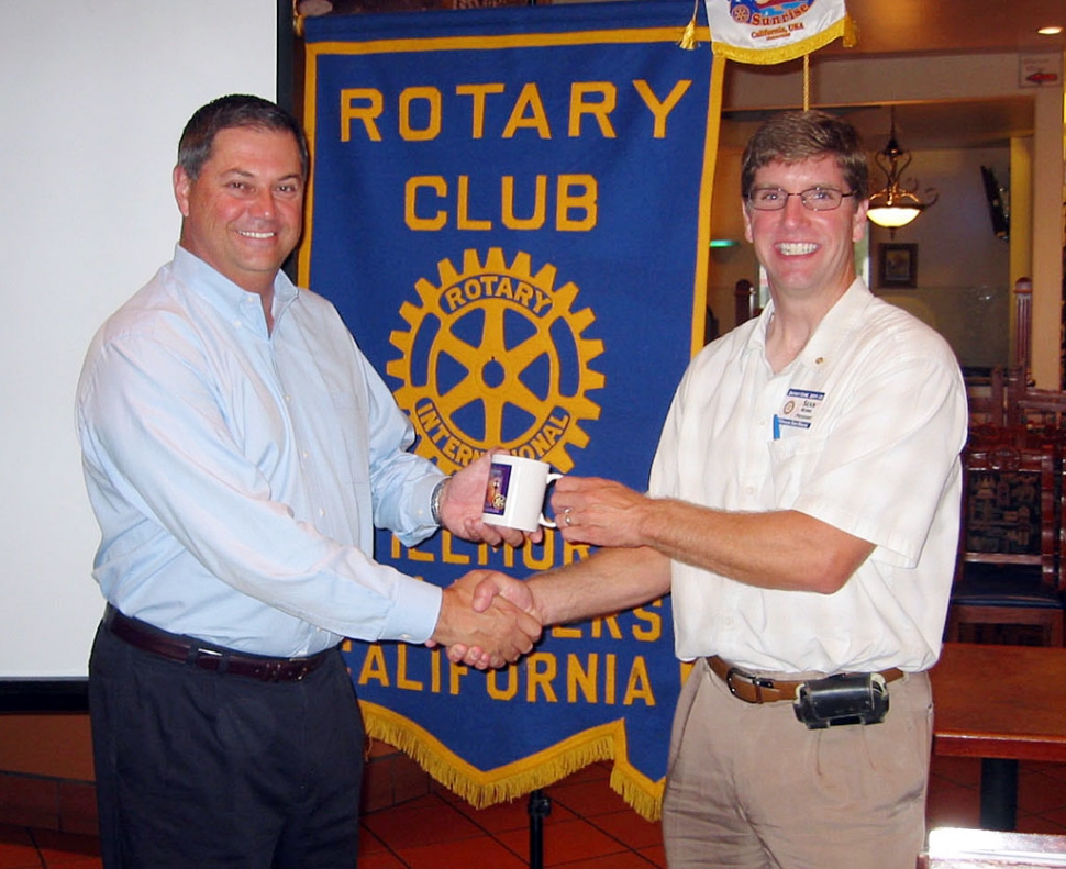 On Tuesday, October 18th the Rotarians heard a presentation by Ed McClements (left) of Barkley Insurance on the Hearth Care Reform bill. Mr. McClements explained 10 keys to understanding employer Play or Pay rules in Health Care Reform. Also pictured is Rotary President Sean Morris.