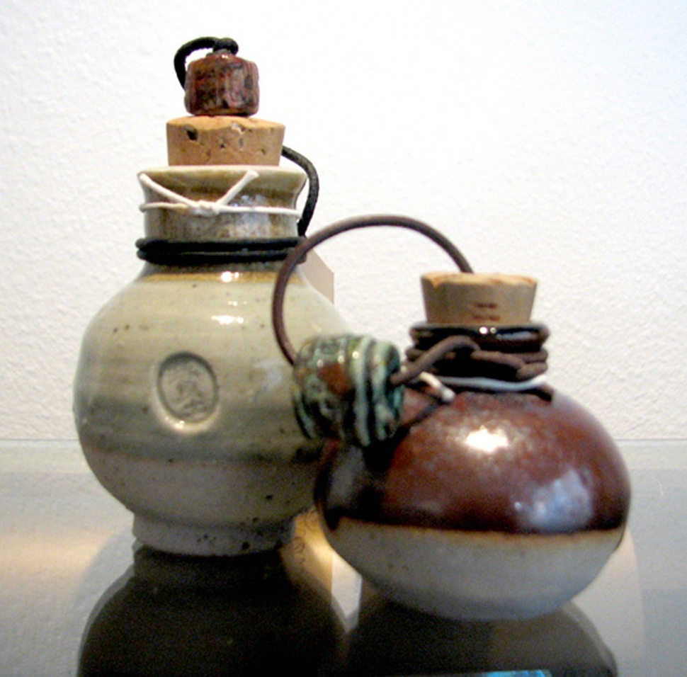 Miniature Stoneware Pots by Pete Gerard.