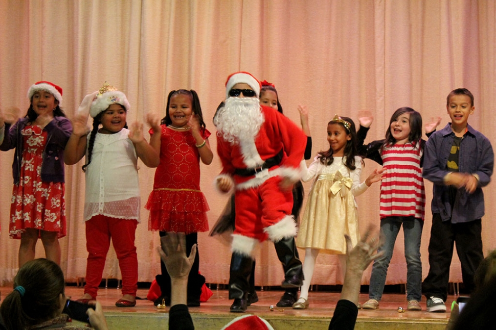 Santa Hats, ukuleles and floral leis helped celebrate a Hawaiian Christmas at the San Cayetano Elementary Christmas program held on December 17th. Photos courtesy Tenea Golson.