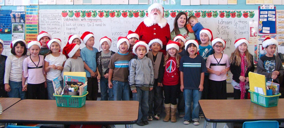 Look who came to visit Mrs. Mitchell’s and Mrs. Capra’s 2nd grade class at San Cayetano!