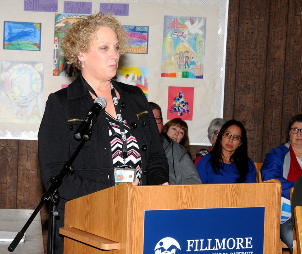 During the public comment session on agenda items, Justine Fischer spoke to the FUSD Board concerning the coming federal census. She reminded everyone of the importance of including all children who, if not counted in this census, could be left out of benefits when they reach middle school age within the 10-year period.