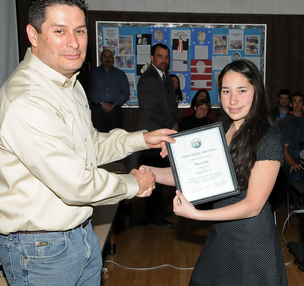 Vanessa Villa, Student of the Year .