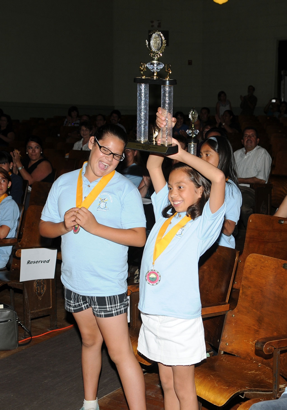 Winners of Regional Speech and Spelling Tournament, Sandra Murillo (4th Grade) and Aiesabella Rodriguez (4th Grade)