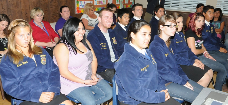 Members of Fillmore's FFA were recognized for winning many awards at the County Fair.