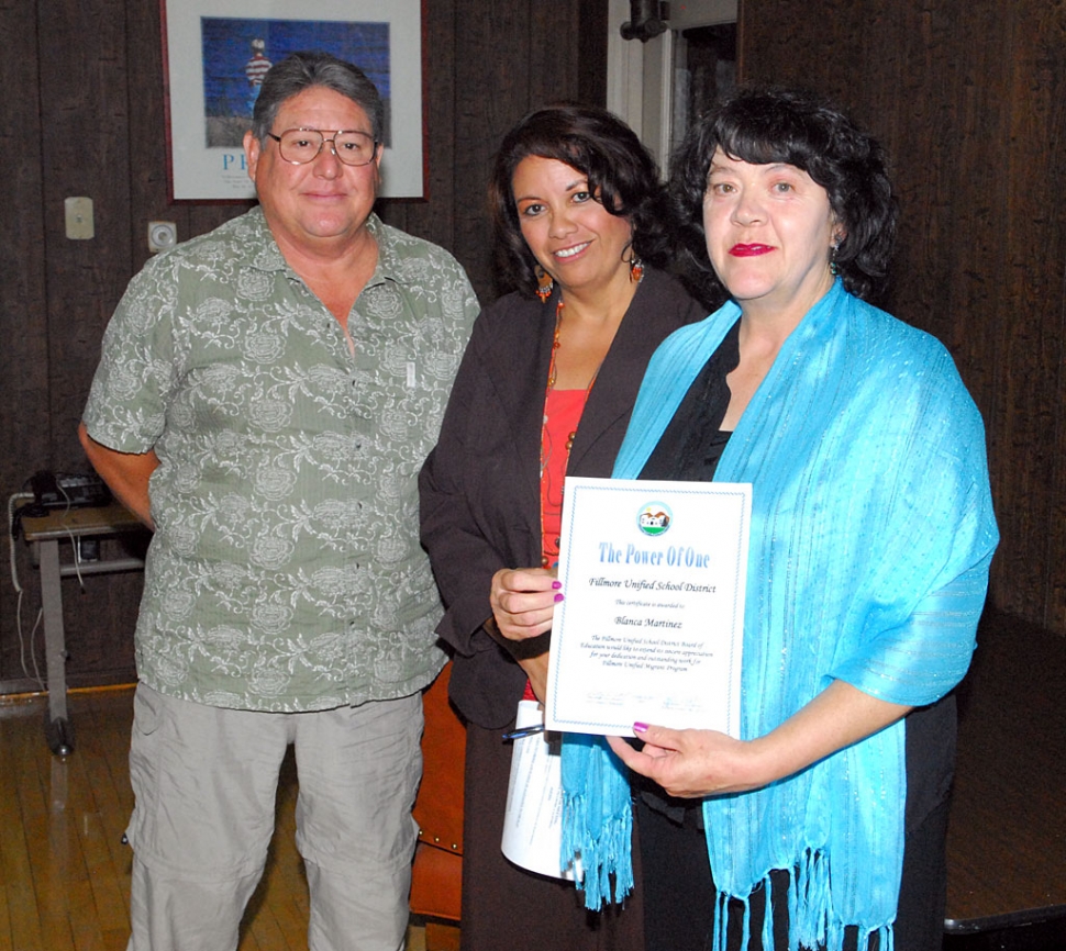 Pictured above (l-r) Tony Prado, Tricia Gradias, and Blanca Martinez.