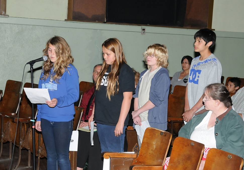 A group of Middle School Students addressed the School Board about positive changes happening at their campus.