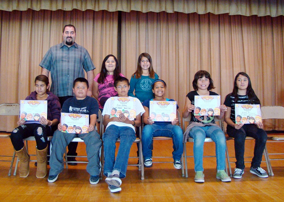 Todd Schieferle with Character Counts Award recipients from San Cayetano School.