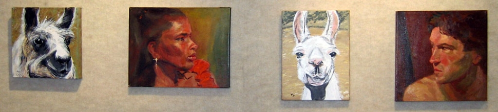 Small paintings by Irena Jablonski and Mary-Jo Murphy.