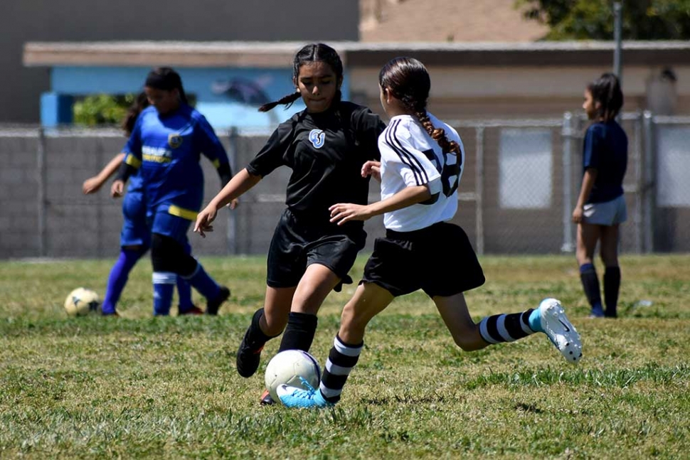 Isabel Hernandez, showing off that great defense, wins another ball from the opposing Oxnard team at this past Saturday’s game.